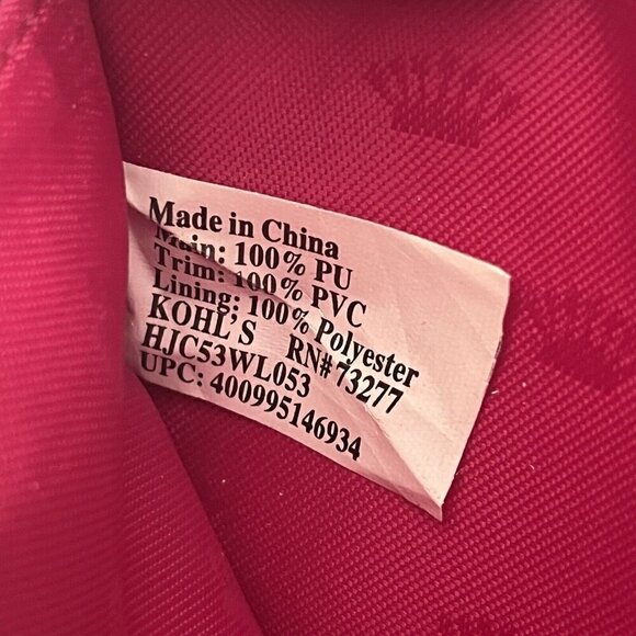 Juicy Couture Wallet Clutch Purse Tweed Plaid Black Pink Missing Chain Strap - Picture 10 of 14